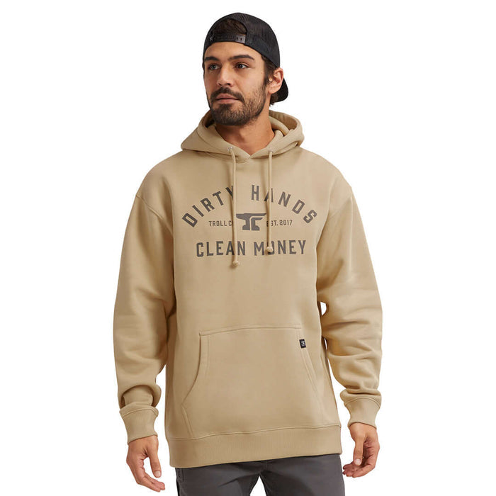 Troll Co. DHCM classic pullover hoodie in tan