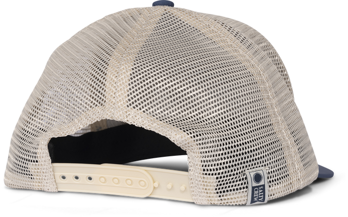 Salty Crew Diamond Marlin trucker hat in oyster and slate, additional product image
