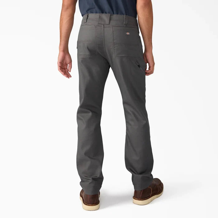 Back view of the Dickies Trade Built duck double knee work pant in slate