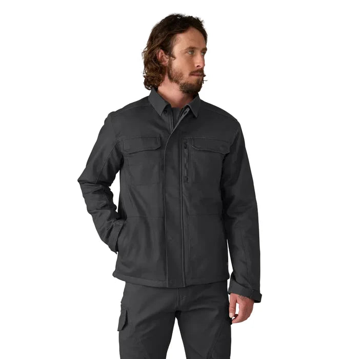 Dickies Trade Built shirt jacket in black, front view