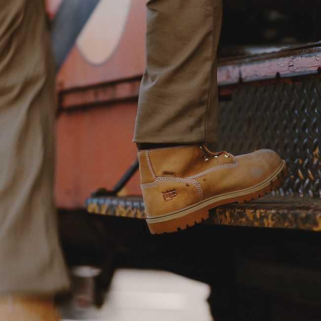 Timberland PRO Direct Attach 6-inch waterproof boot in wheat leather, alternate view
