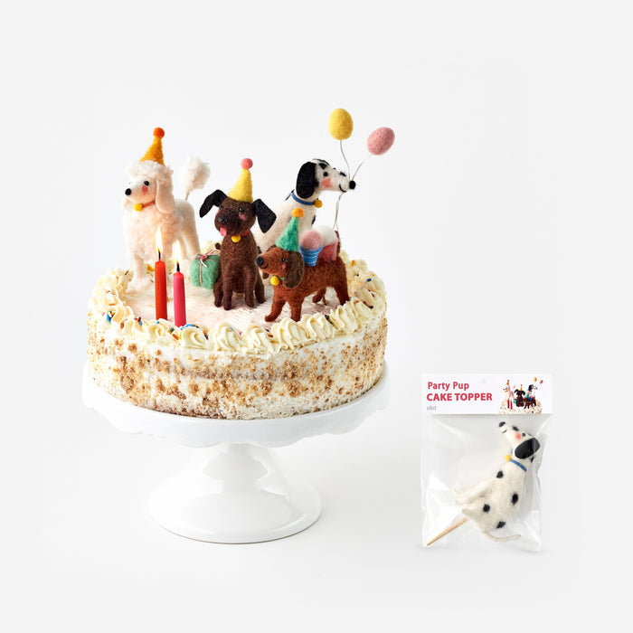 Dog Cake Topper, Set of 4 Assorted
