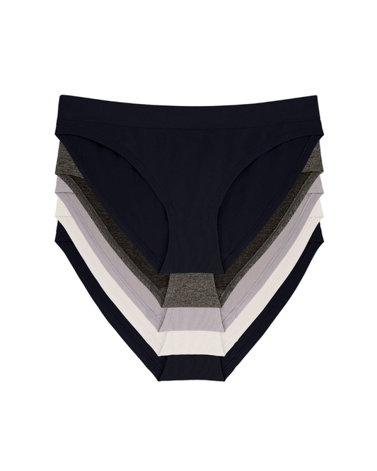 Dorina D000358 Black/Ivory/Grey 5 Pack Modal Bikinis myselflingerie.com