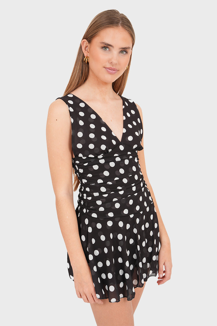 "Dotty” dress black