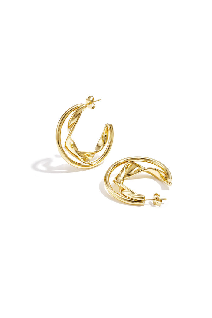"Double chunky" earrings