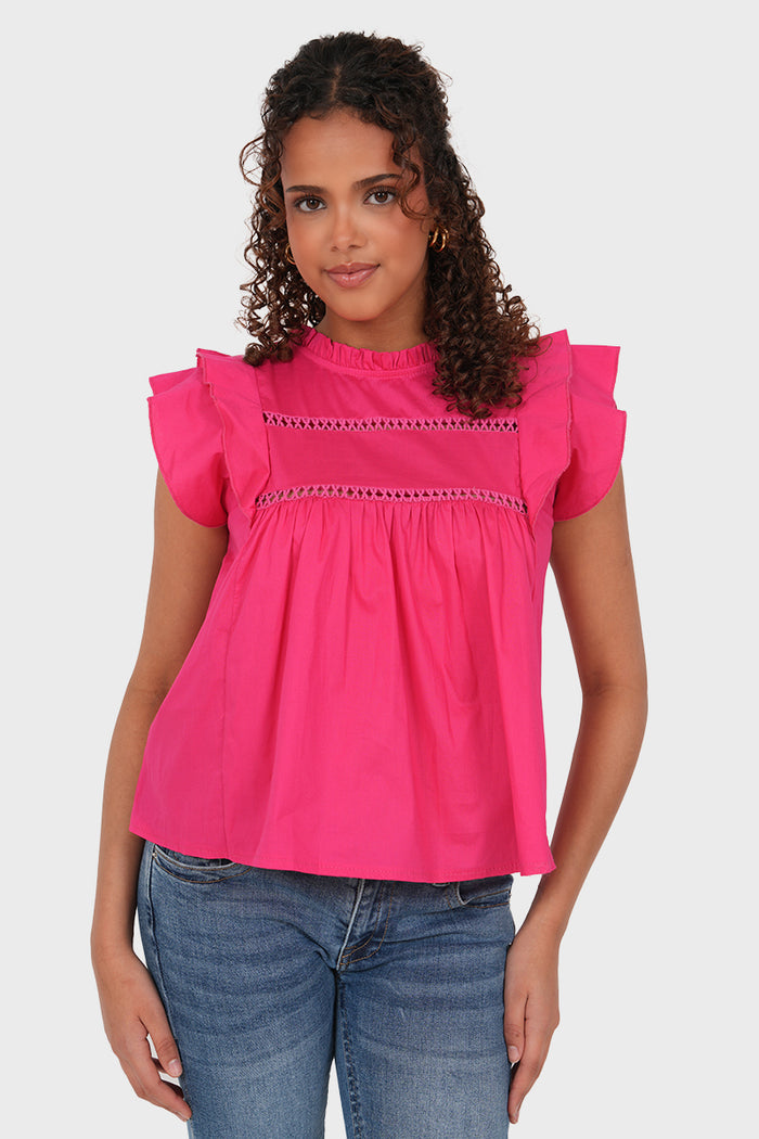 "Dreamy" blouse hot pink