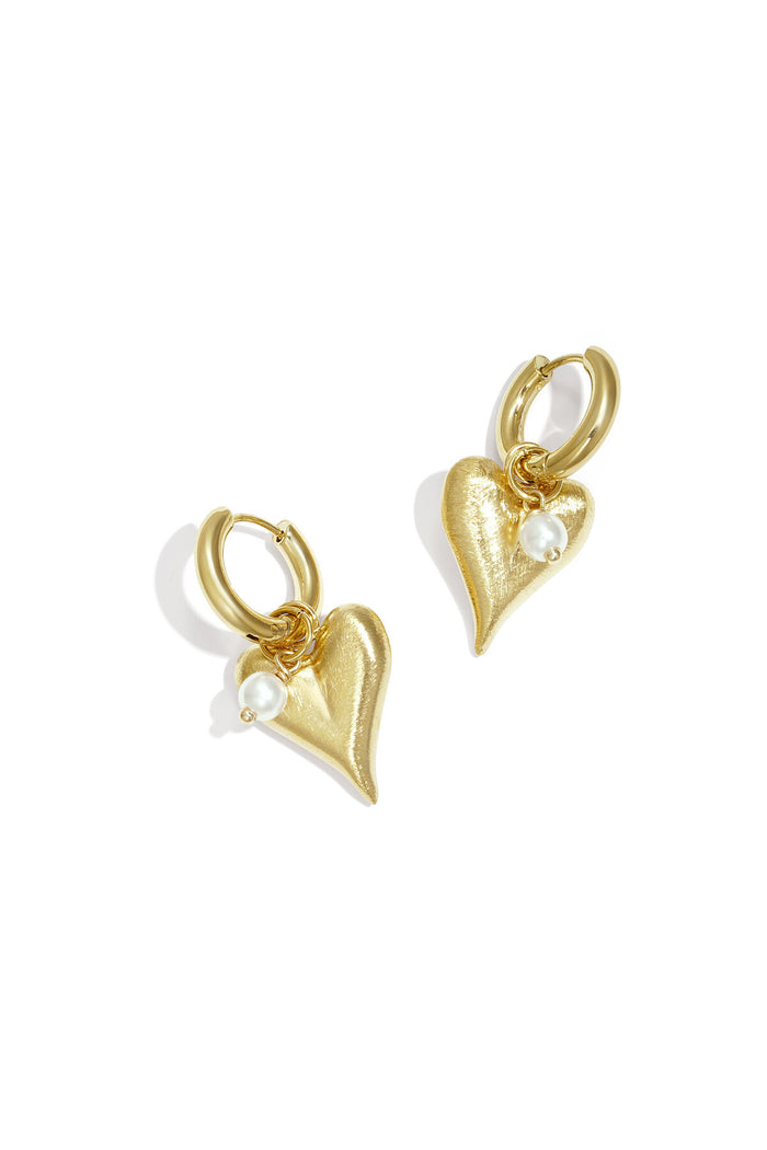 "Drop" heart earrings