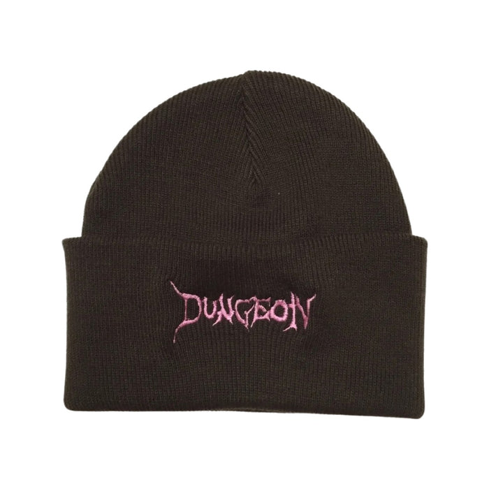 Dungeon Logo Beanie (Chocolate/Pink)