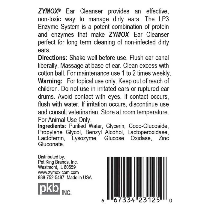 Ear Cleanser 4oz directions and warnings.