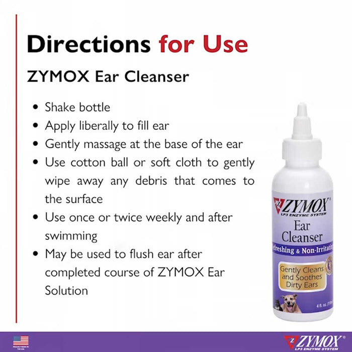 Ear Cleanser 4oz directions for use.