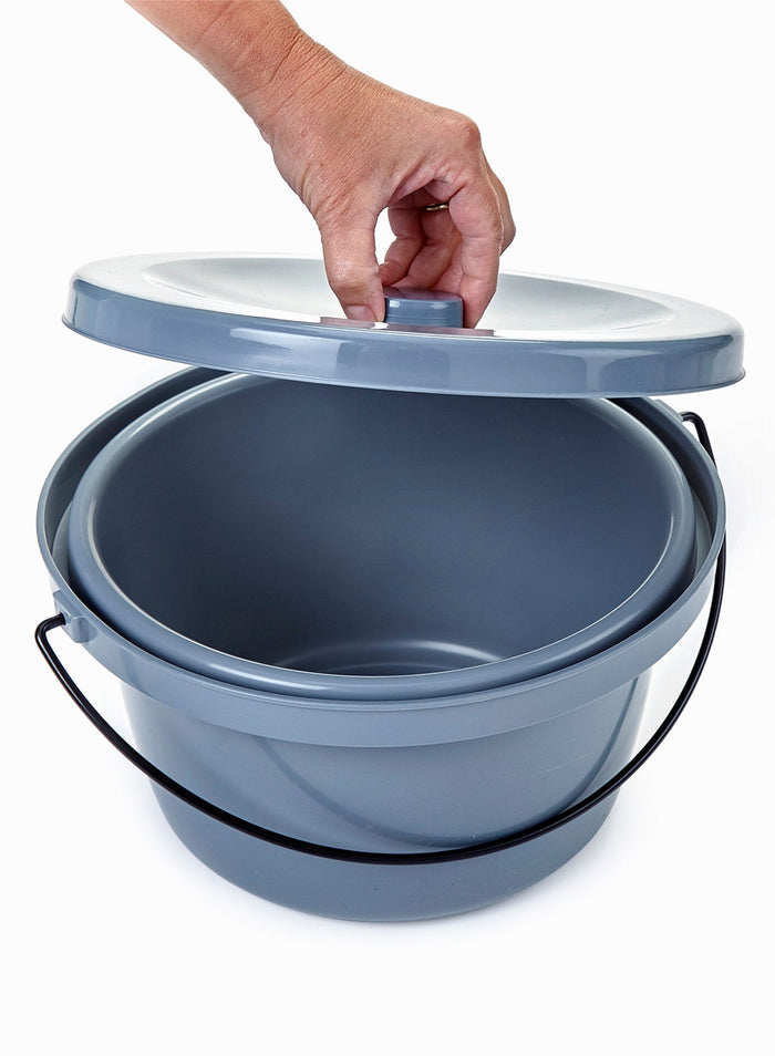 Easy Clean Commode Pan and Lid
