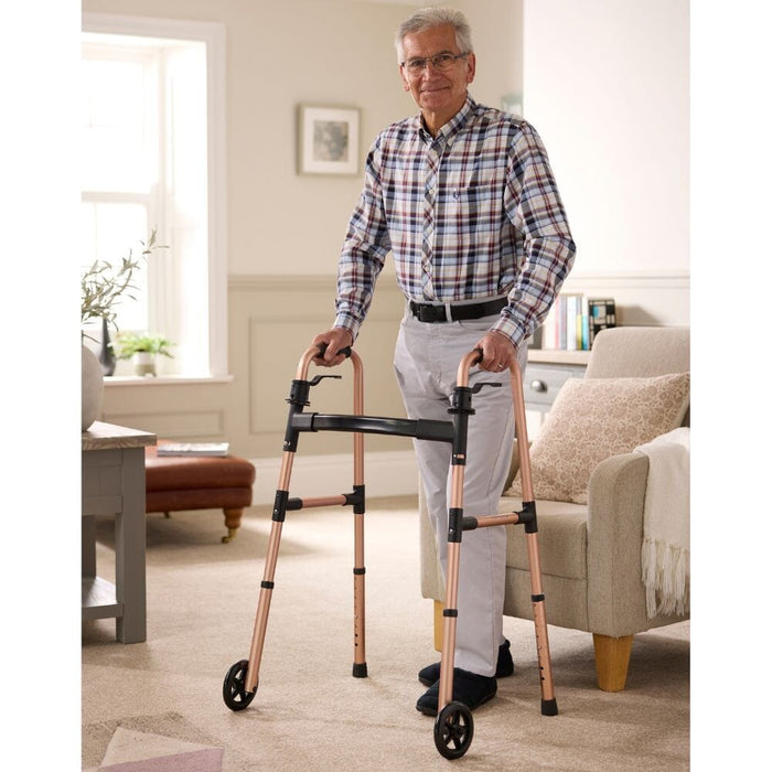 Close-up of a feature of Easyfold Wheeled Walker.