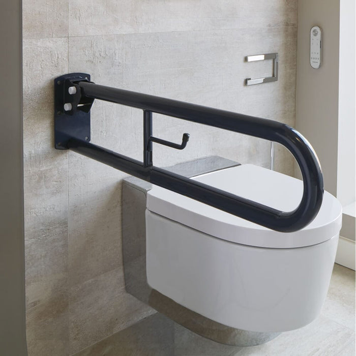Economy Folding Toilet Support Rail - Blue