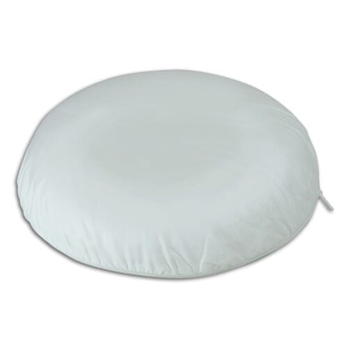 Full view of Economy Ring Cushion cushion on a plain background, showing its shape and supportive material.
