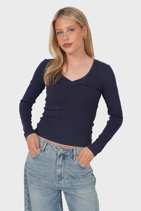 "Elena” top navy