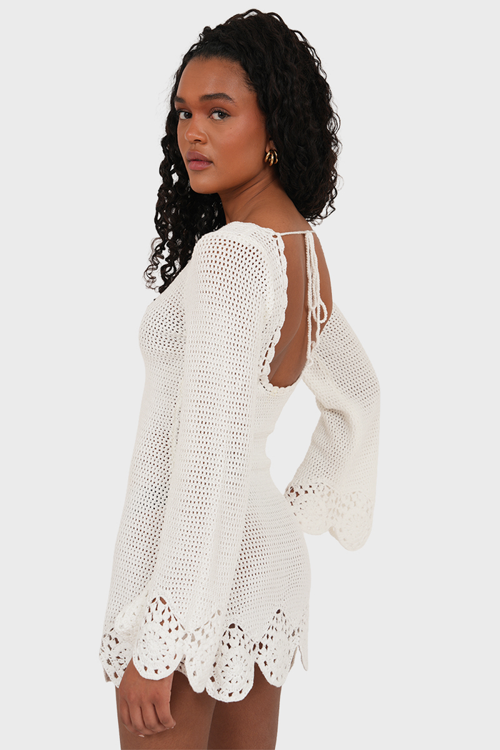 "Ella” dress white
