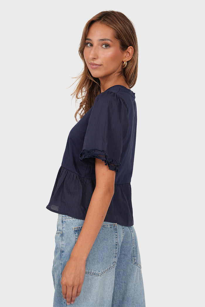 "Emilia" blouse navy