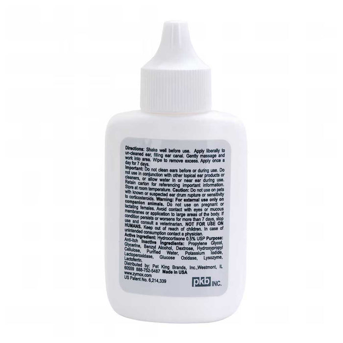 Enzymatic Ear Solution 1.25oz back of bottle