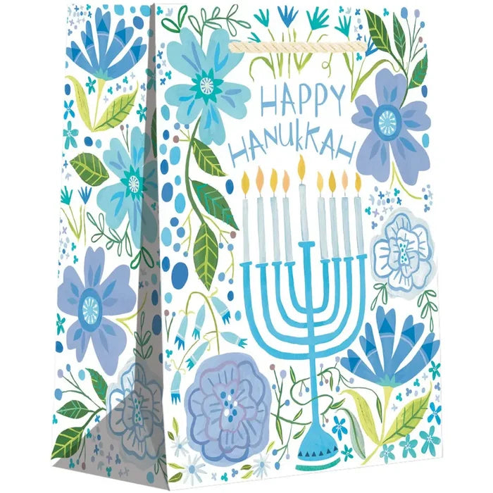 Euro Tote - Large - Floral Menorah - 6 Count - XLT541