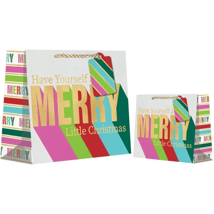 Euro Tote - Small - Merry Little Christmas - 6 Count -