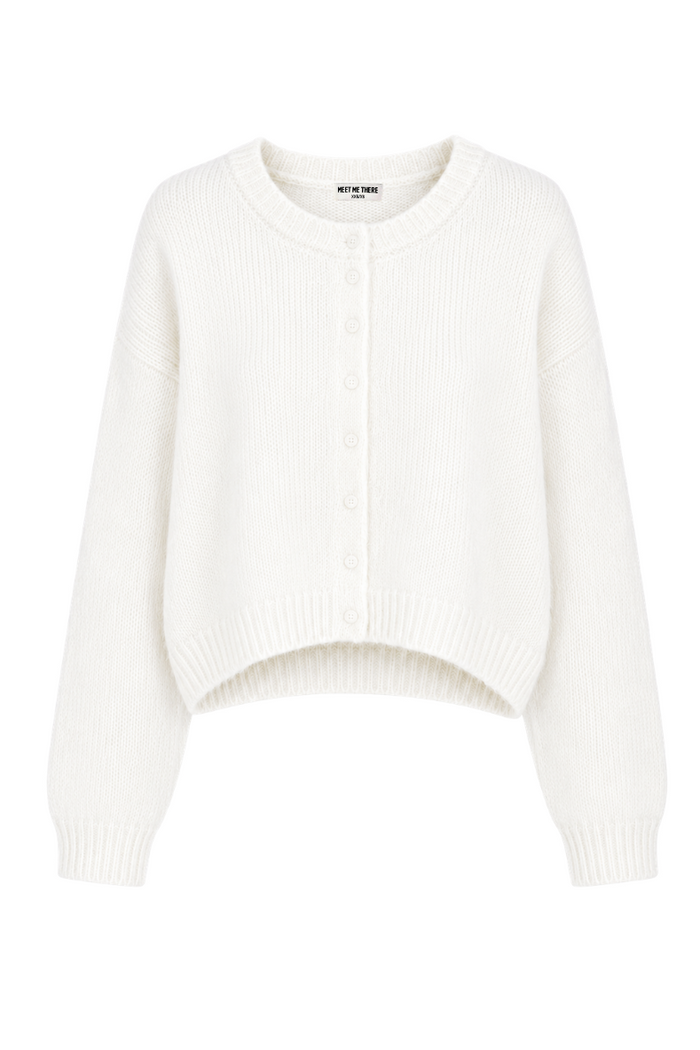 "Evelyn” cardigan white