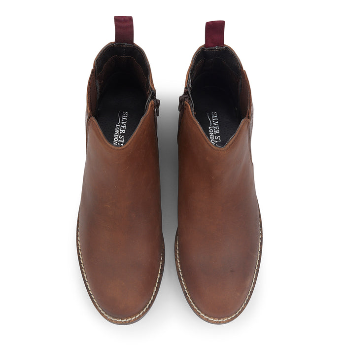 Faith Leather Chelsea Boots - Brown