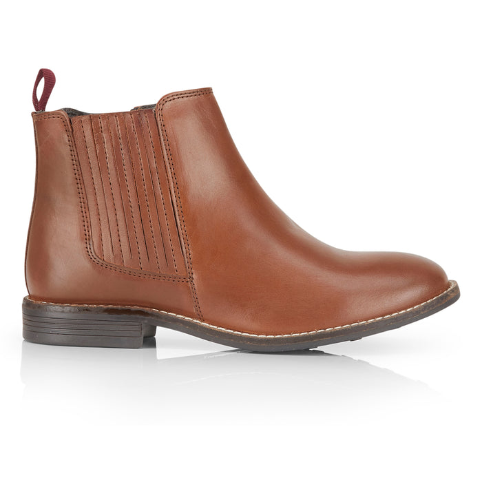 Faith Leather Chelsea Boots - Cognac