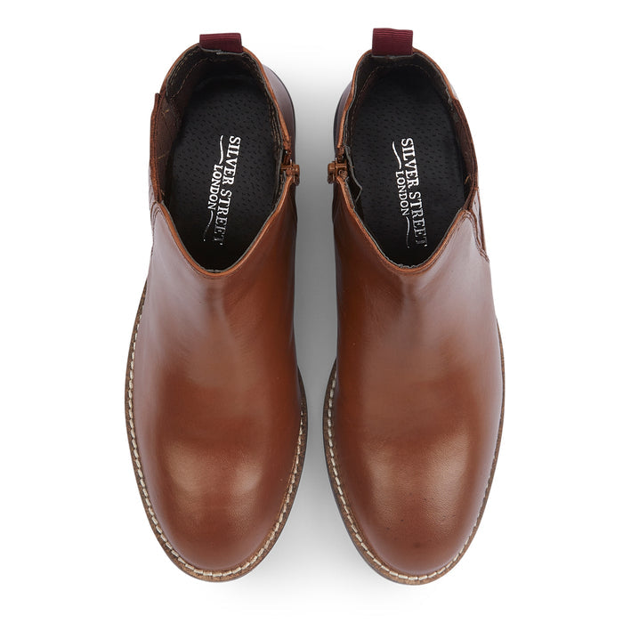 Faith Leather Chelsea Boots - Cognac