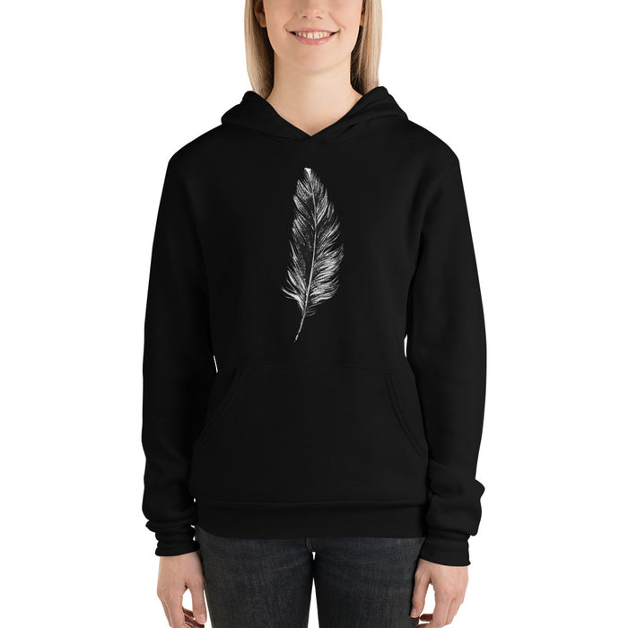 Falling Feather Graphic Hoodie - Bloom Seventy Seven