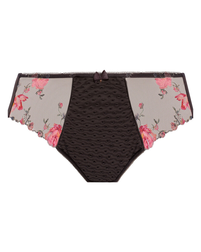 fANTASIE 102250 Adrienne Charcoal Embroidered Brief MYSELFLINGERIE.COM