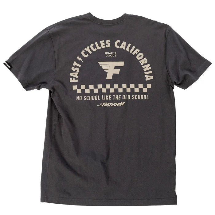 Fasthouse Fast Cycles short-sleeve graphic t-shirt in graphite black, available in big and tall sizes