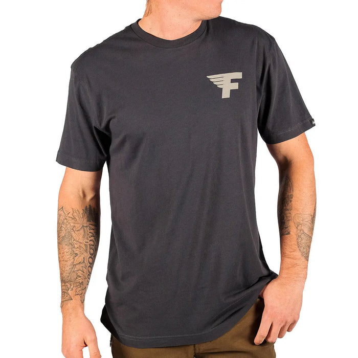 Fasthouse Fast Cycles graphic t-shirt in graphite black, additional product view