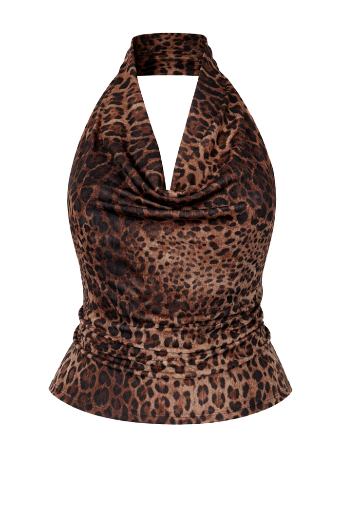 "Fayen” top leopard