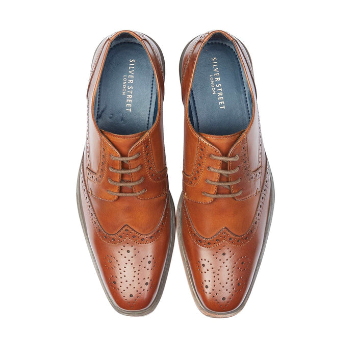 Field Leather Brogue Shoes - Tan