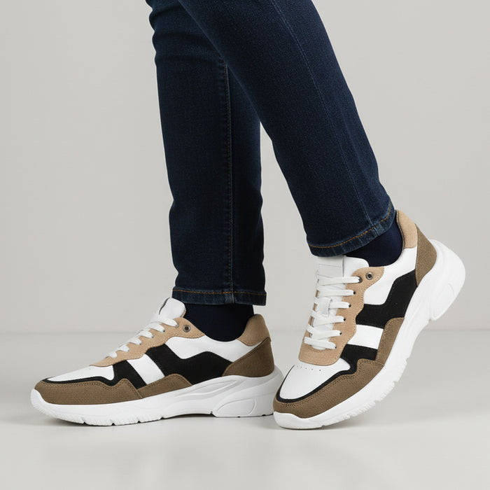 Finchley Suede Smart Casual Trainers - White