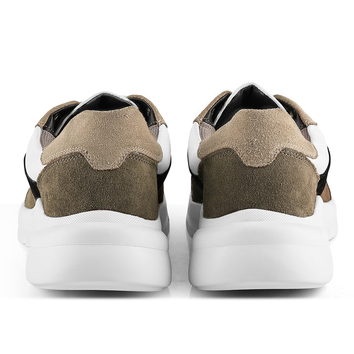Finchley Suede Smart Casual Trainers - White