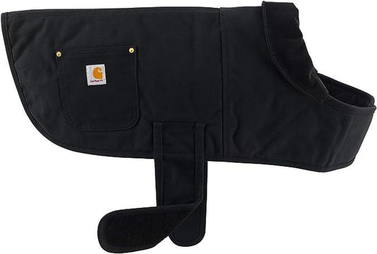 Carhartt firm duck insulated dog chore coat in black