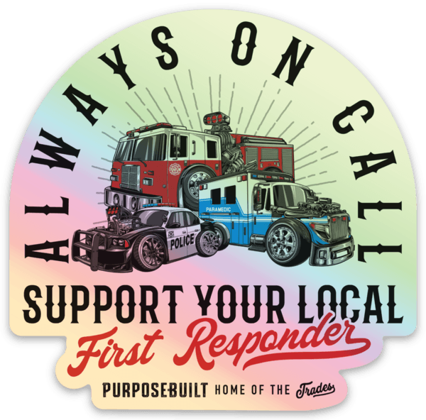Holographic 2023 First Responder sticker