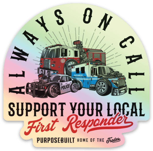 Holographic 2023 First Responder sticker
