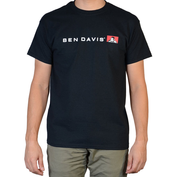 Ben Davis Flatline short-sleeve graphic t-shirt in black, available in big and tall sizes