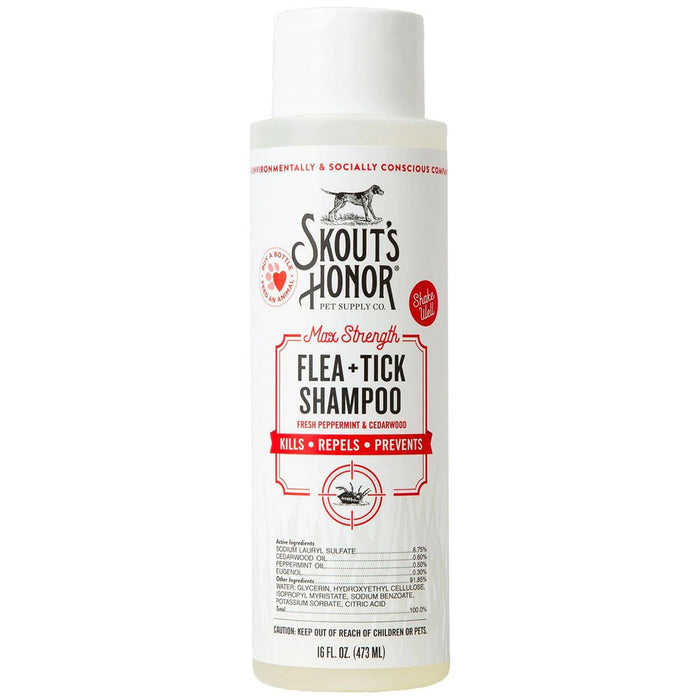 Flea & Tick Dog Shampoo 16 oz