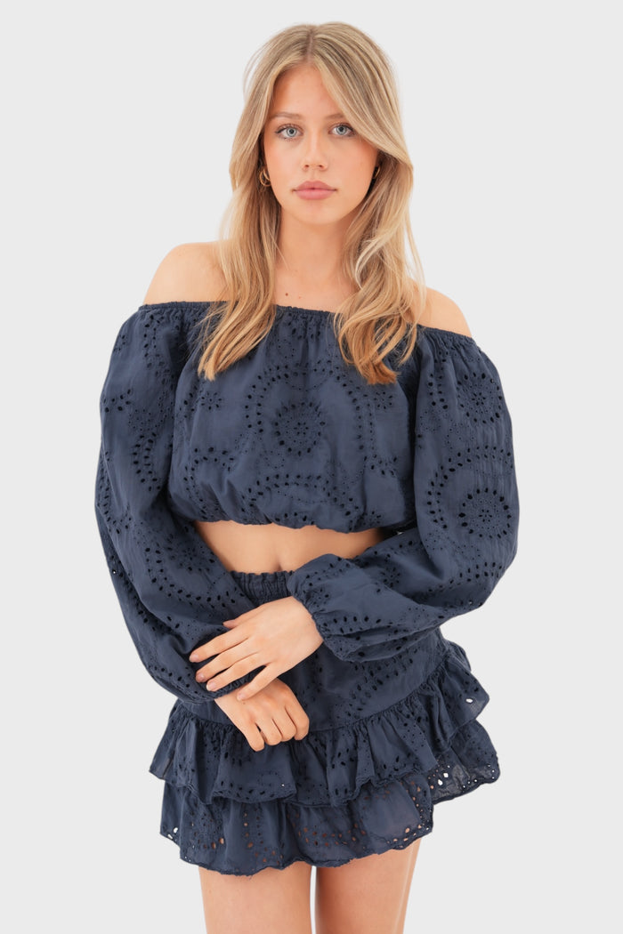 "Fleur" skirt navy