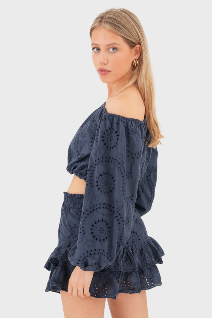 "Fleur" skirt navy