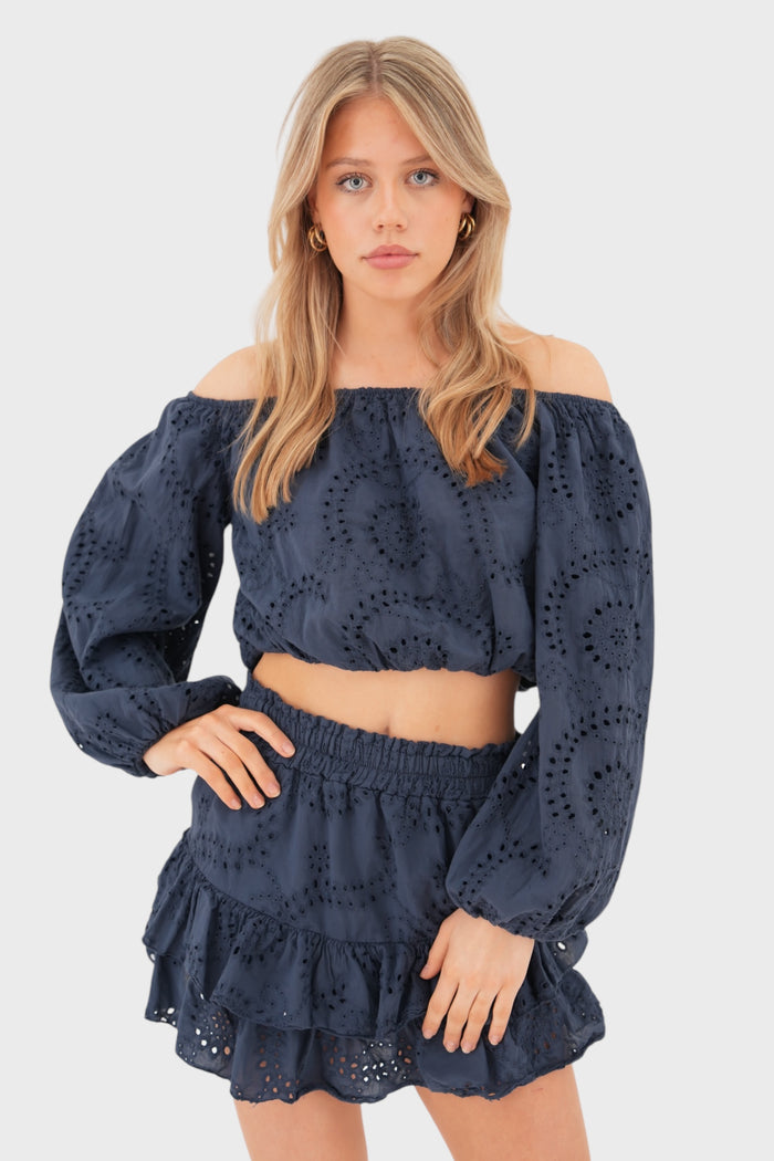 "Fleur" skirt navy