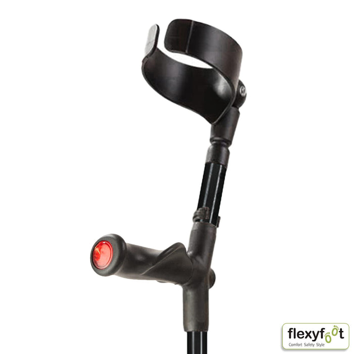 Flexyfoot Comfy Grip Crutch: pair of crutches side by side on a plain background, showing left and right crutches together.