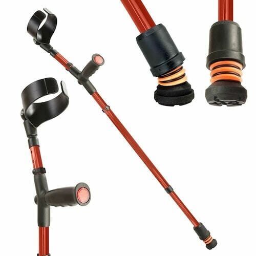 Flexyfoot Soft Grip Double Adjustable Crutch