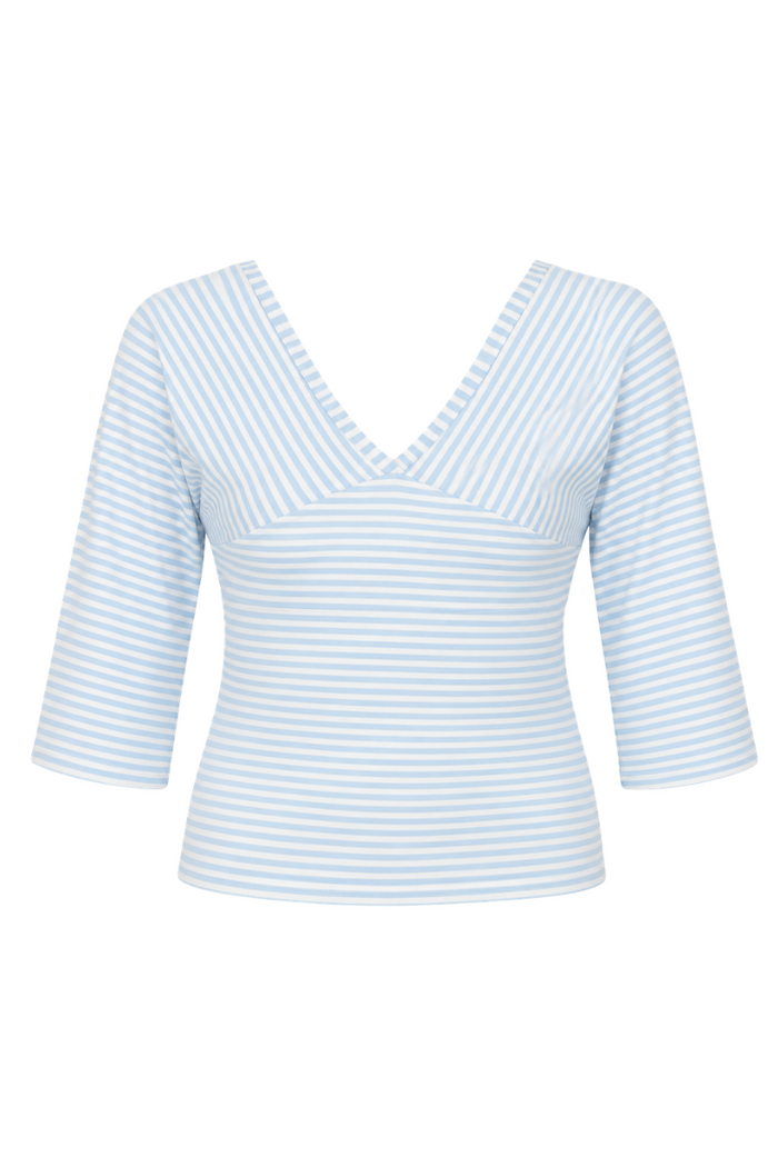 "Flo" top striped blue