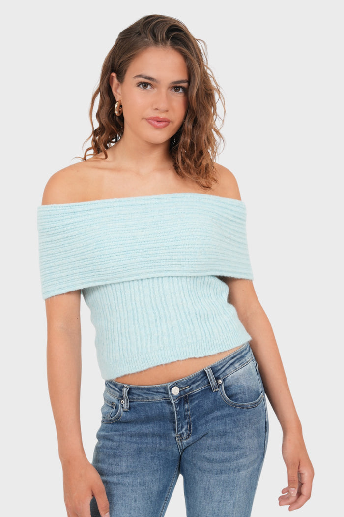 "Flore" top blue