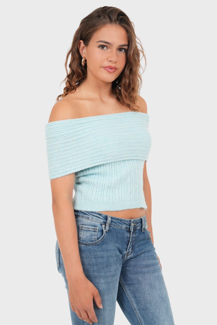 "Flore" top blue