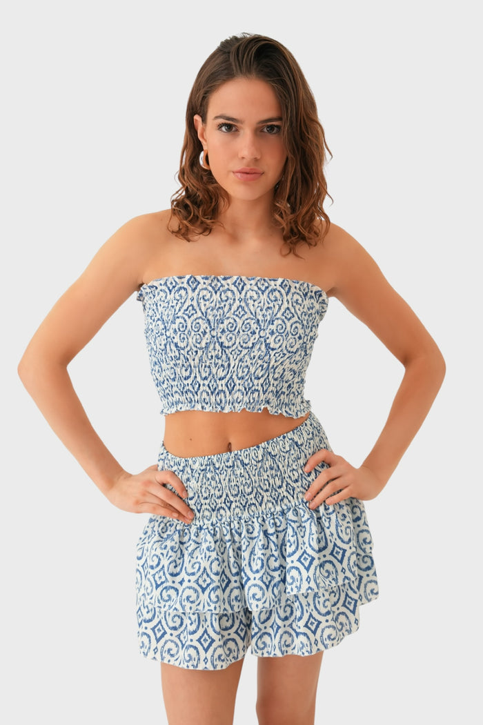 "Florence" tube top blue